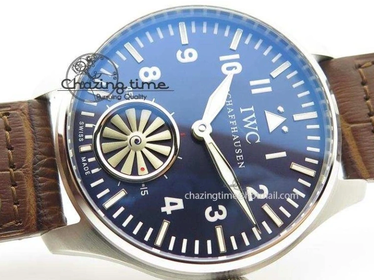 MIROTIME 0423 Reliable Big Pilot “Markus Buhler” IW5003 Turbine V6F Best Edition Blue Dial On Leather Strap A 7324